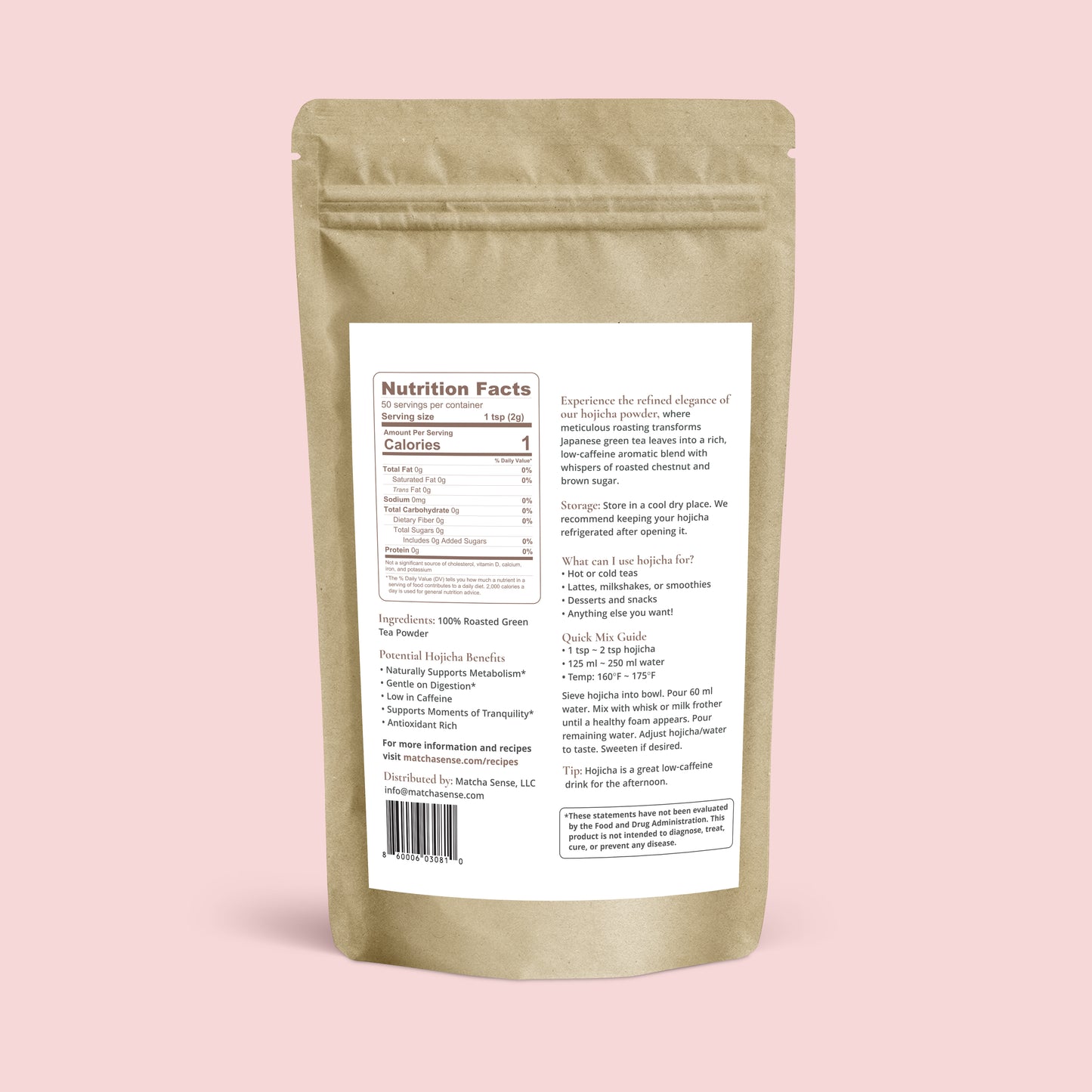 Artisan Grade Slow-Roasted Hojicha Powder